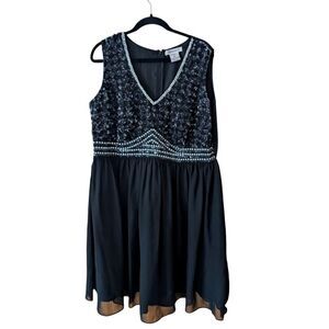 Roman's Vintage Beaded Sequin Dress Size 18W